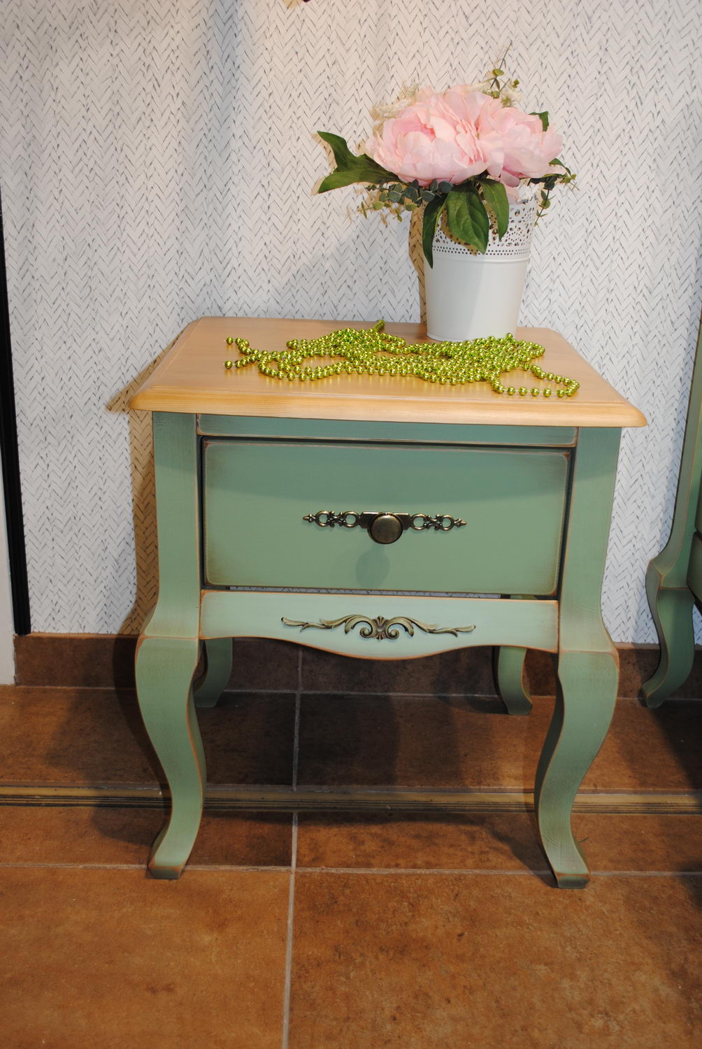 Тумба с ящиком белый прикроватная Ари-Прованс №1