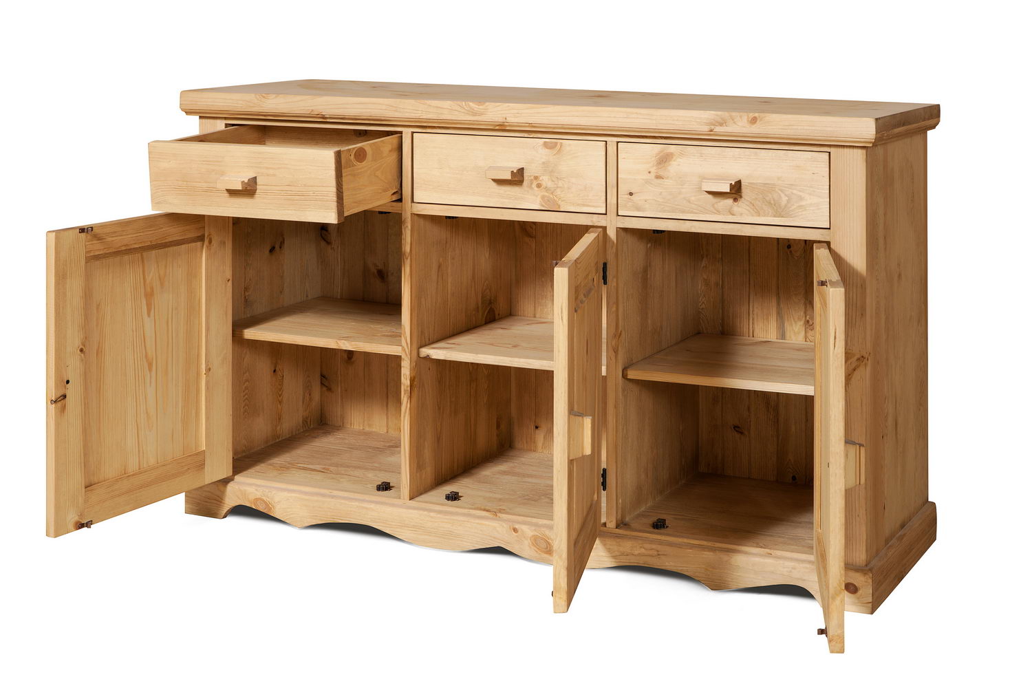  Тумба с 3 ящиками массив сосны  Арль KOB33