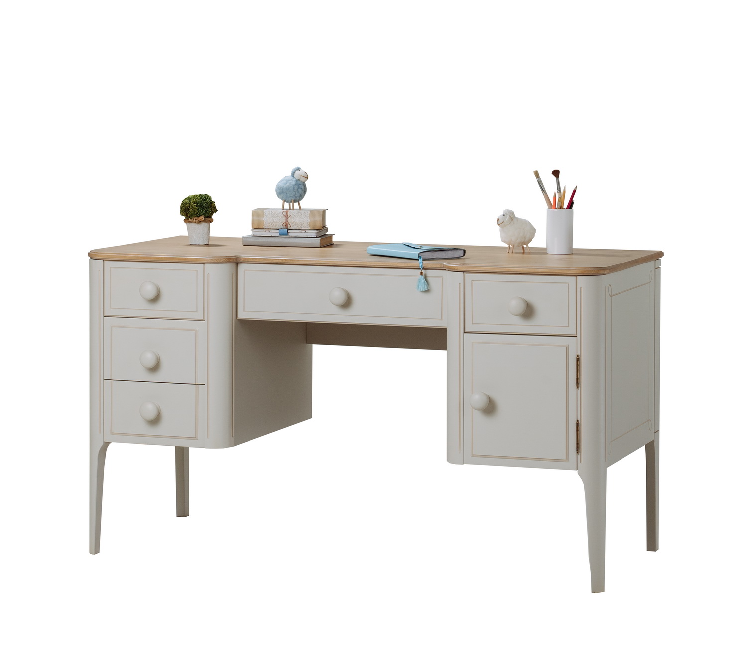 Стол 5 ящиков письменный Бетти №2