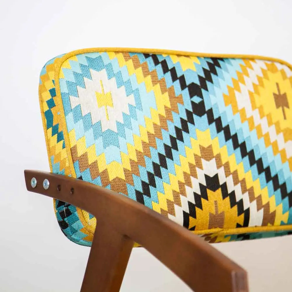 Стул массив березы Rabbit Wood Бруно орех+гобелен Узор