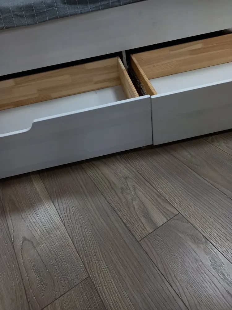 Кровать диван массив сосны Бейли 900х2000 с ящиками белый воск