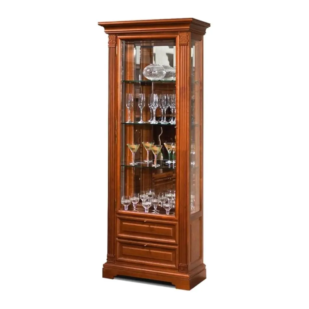 Шкаф Порто с витриной и ящ.  ГМ 5906Е, мокко