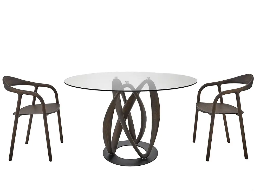 Стол Инфинити овальный стекло одиночный