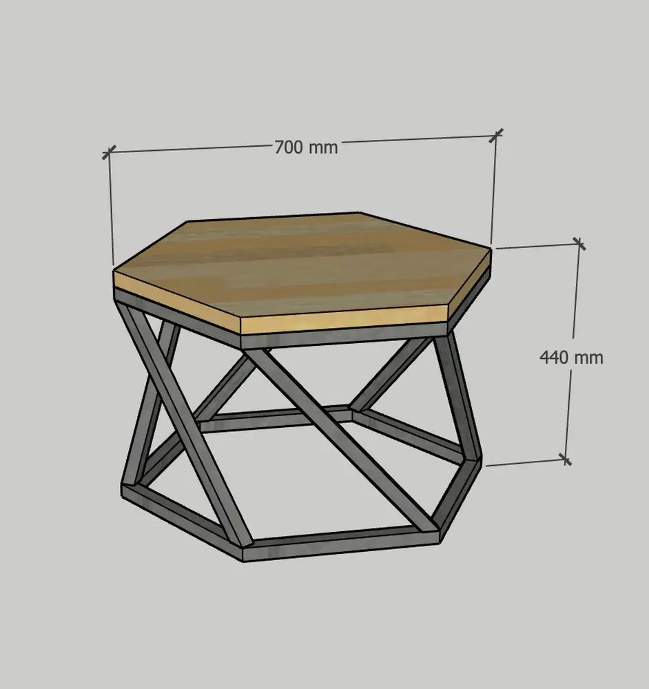 Журнальный стол массив сосны 05-09