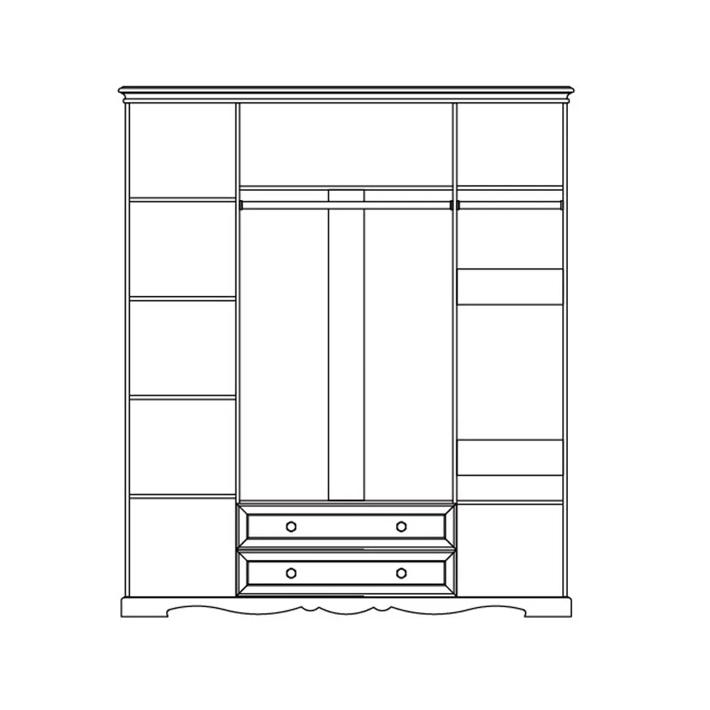 Шкаф 4-х дверный Ловелла ГМ 8801