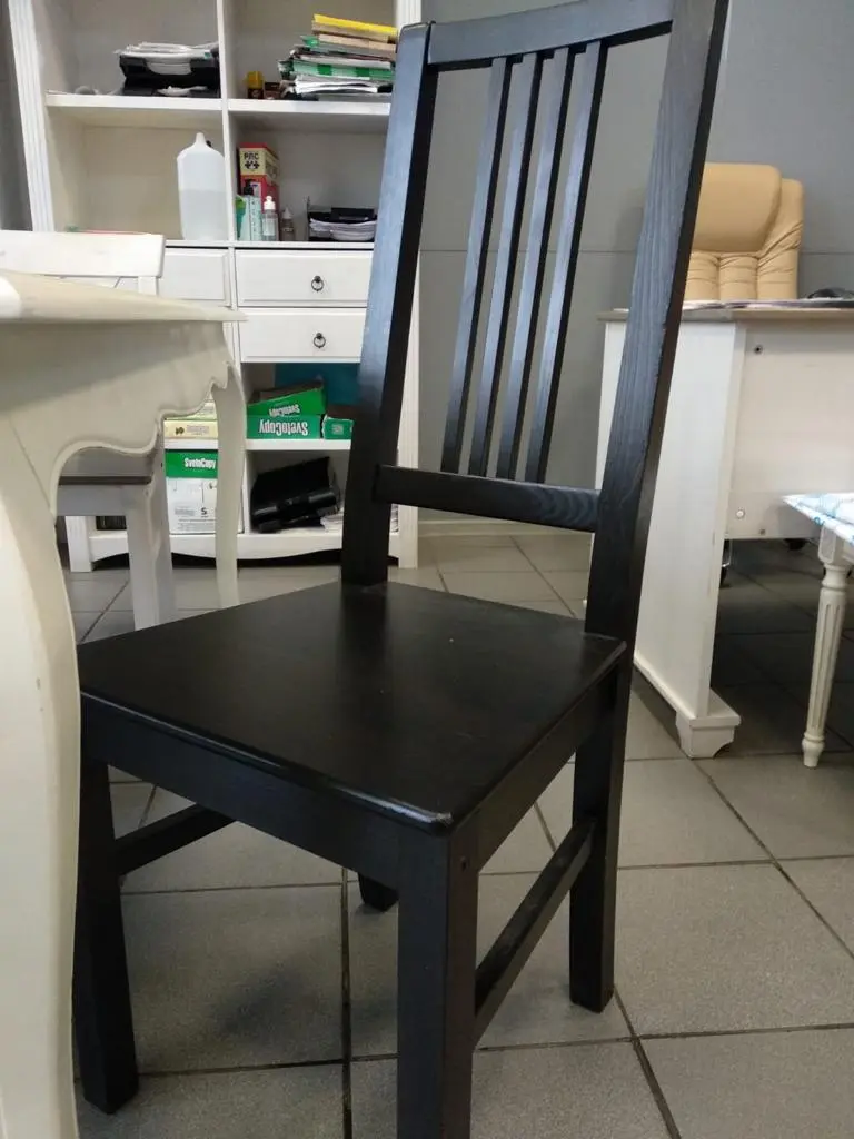 Стул чёрный сосны Карина