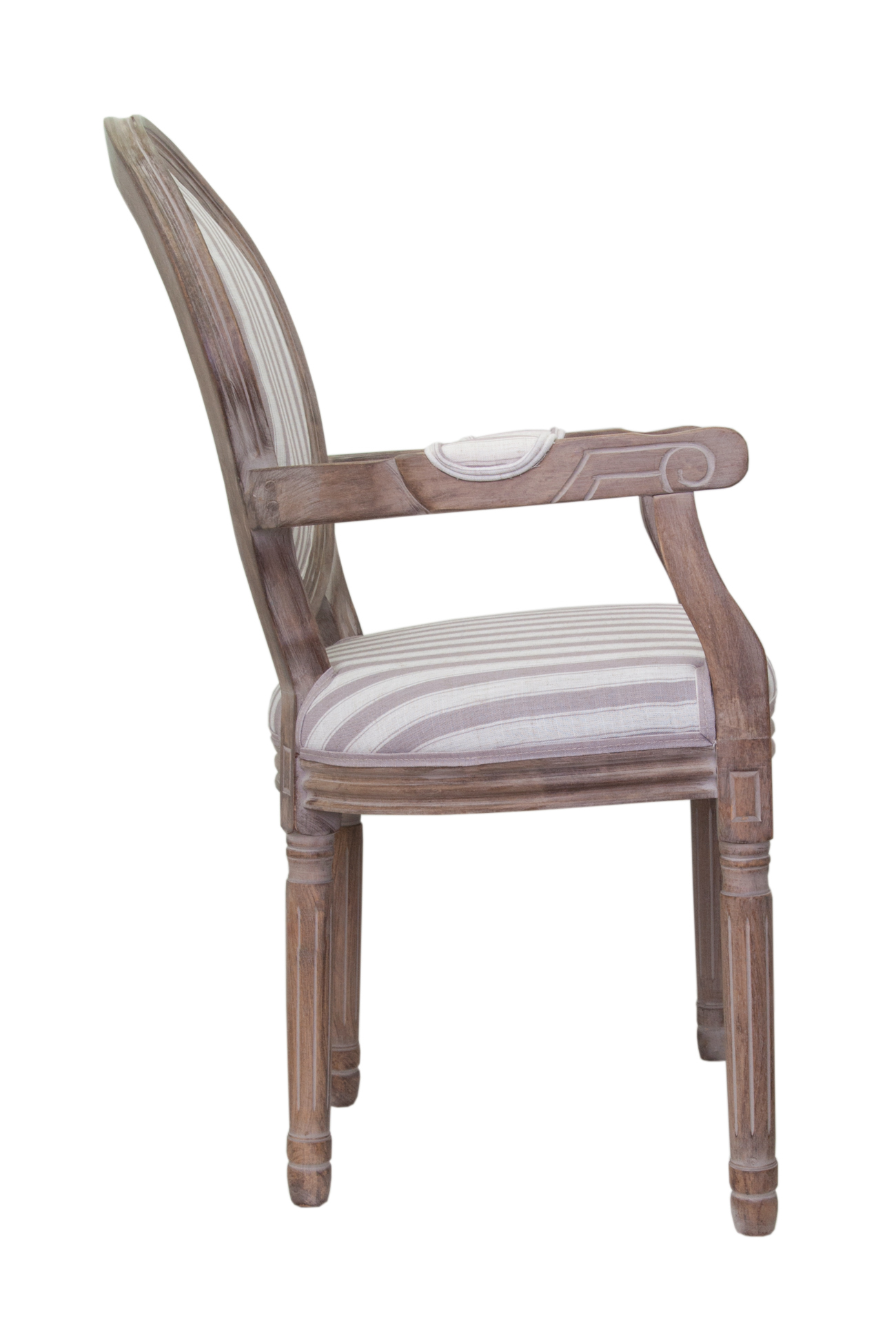 Мягкий стул с подлокотниками Volker Arm Pinstripe