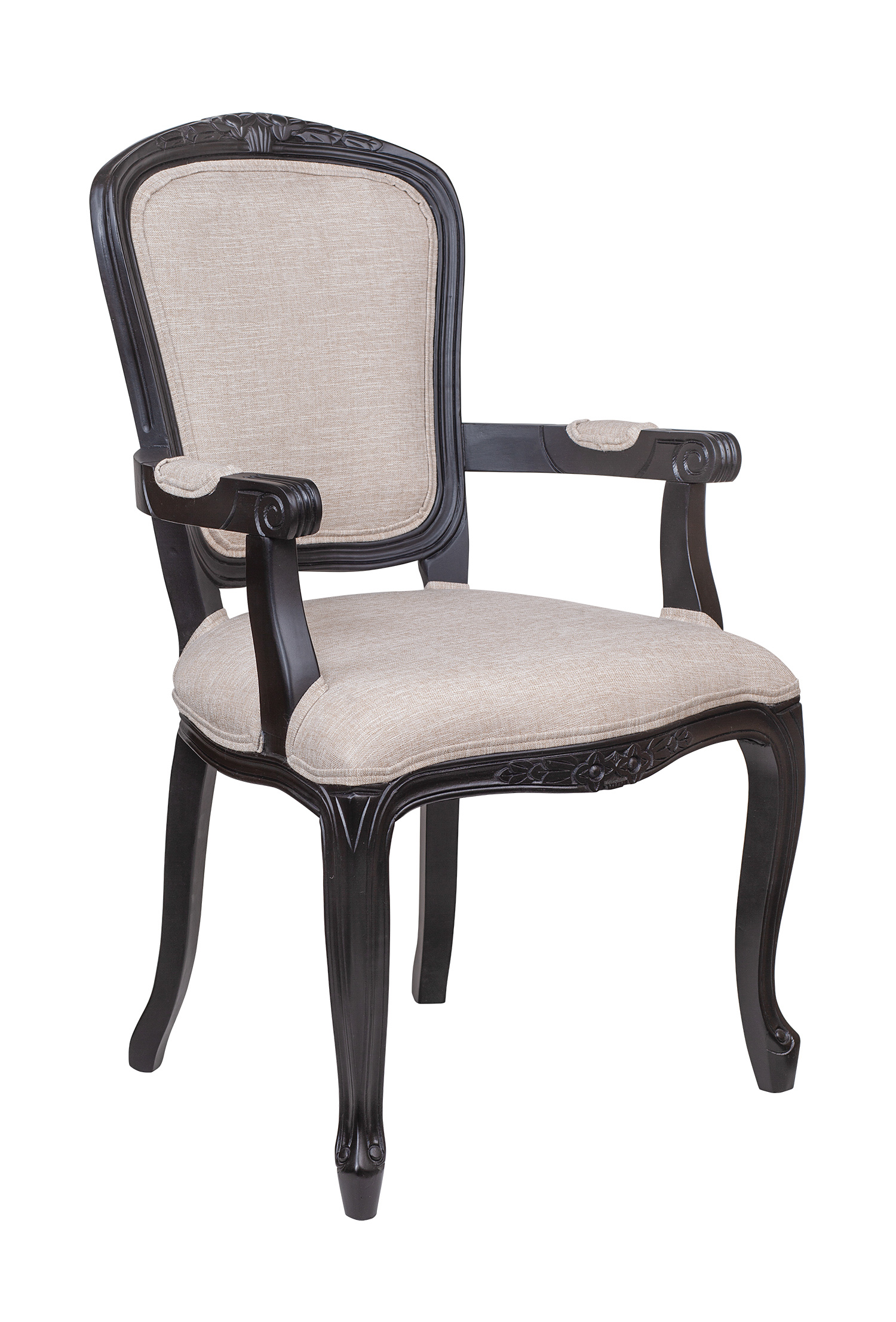 Мягкий стул с подлокотниками Gran Arm Beige V2