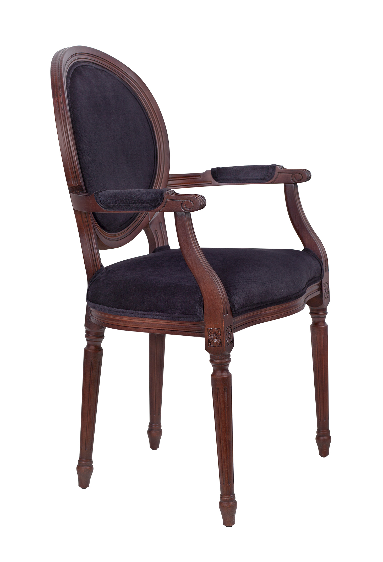 Мягкий стул с подлокотниками Delo Kora Arm Black