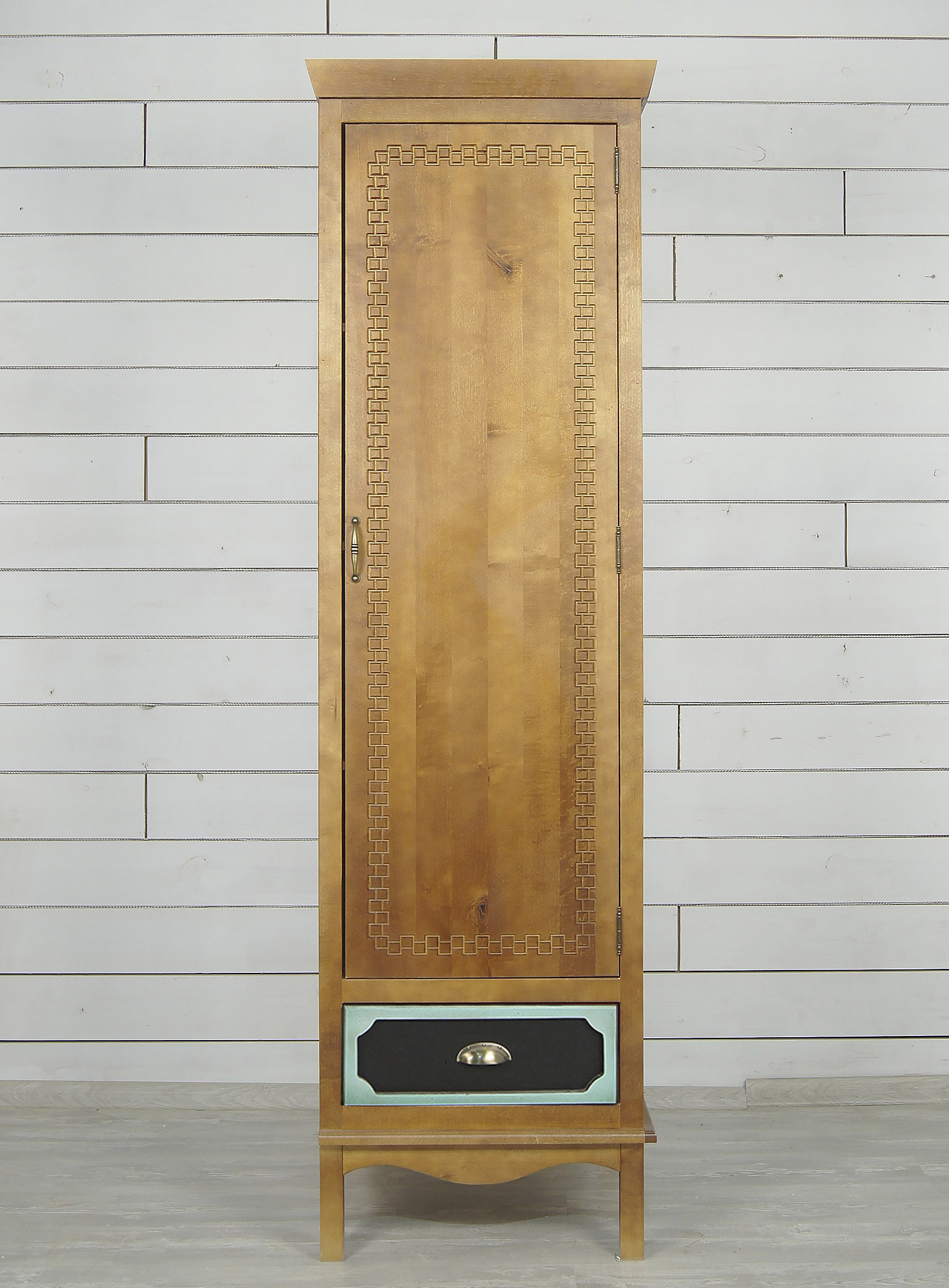 Шкаф одностворчатый светлый  с ящиком "Gouache Birch"