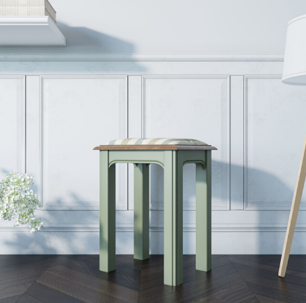 Табурет массив дерева "Olivia" с мягким сидением