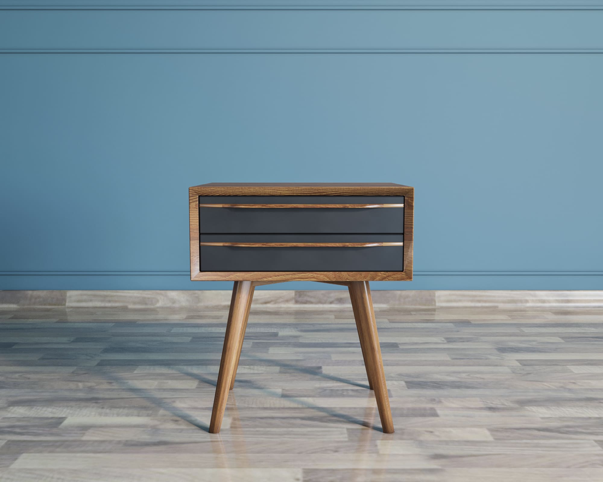 Тумба "Bruni Black" с двумя ящиками