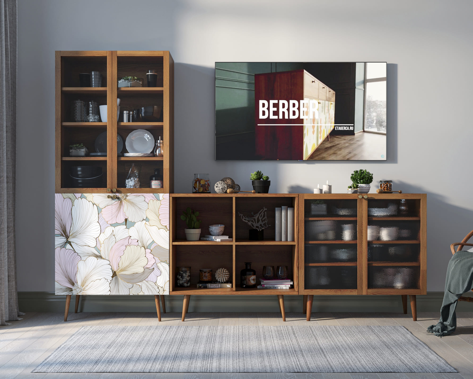 Буфет "Berber" с дверками малый