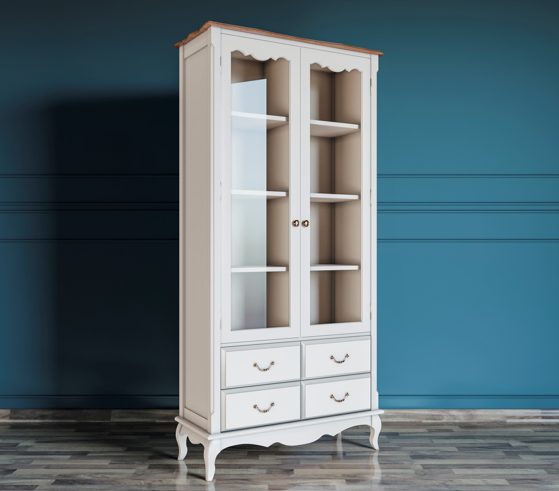 Шкаф "Leontina" для посуды высокий 4 ящика