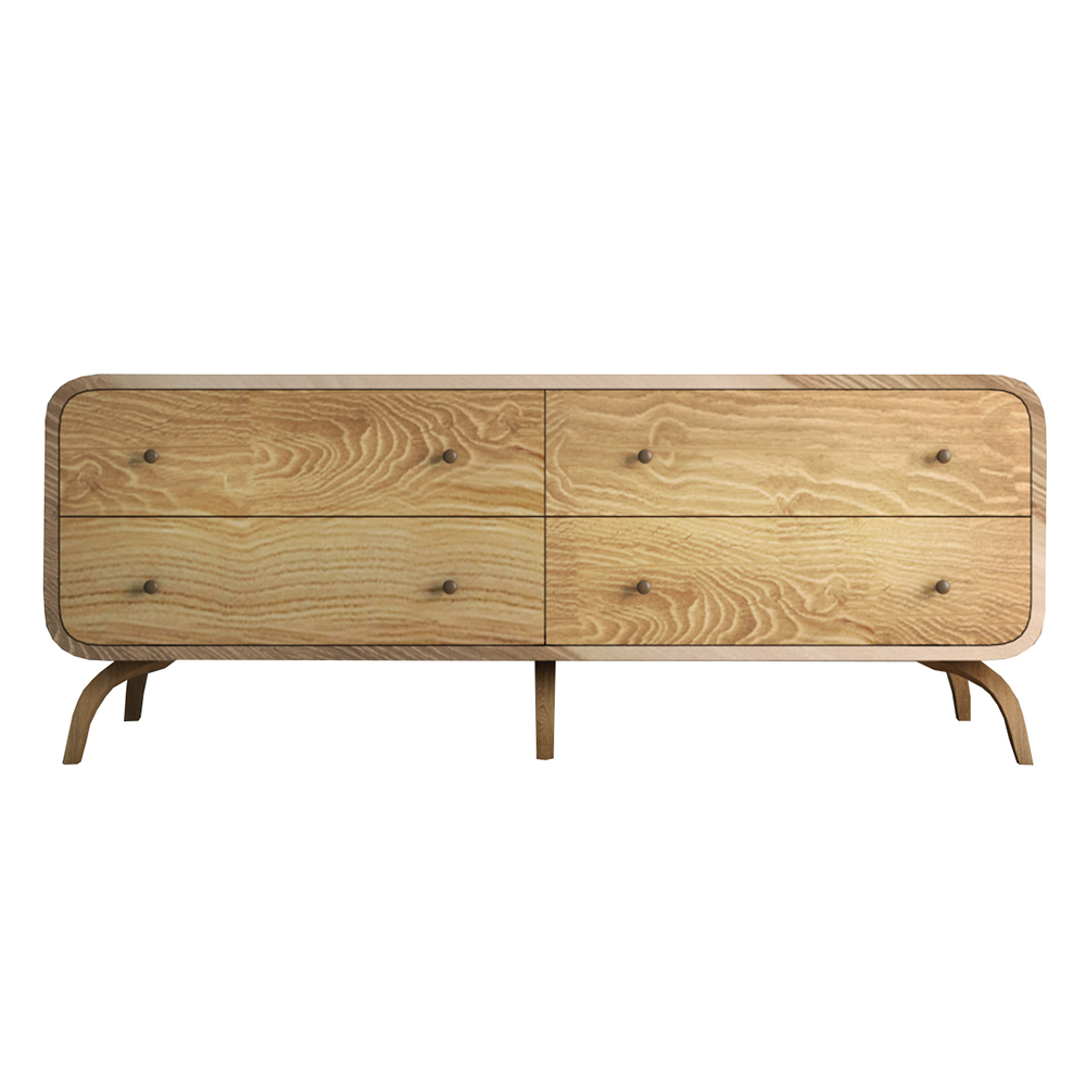 Большой комод с 4 ящиками дерева "Ellipse"