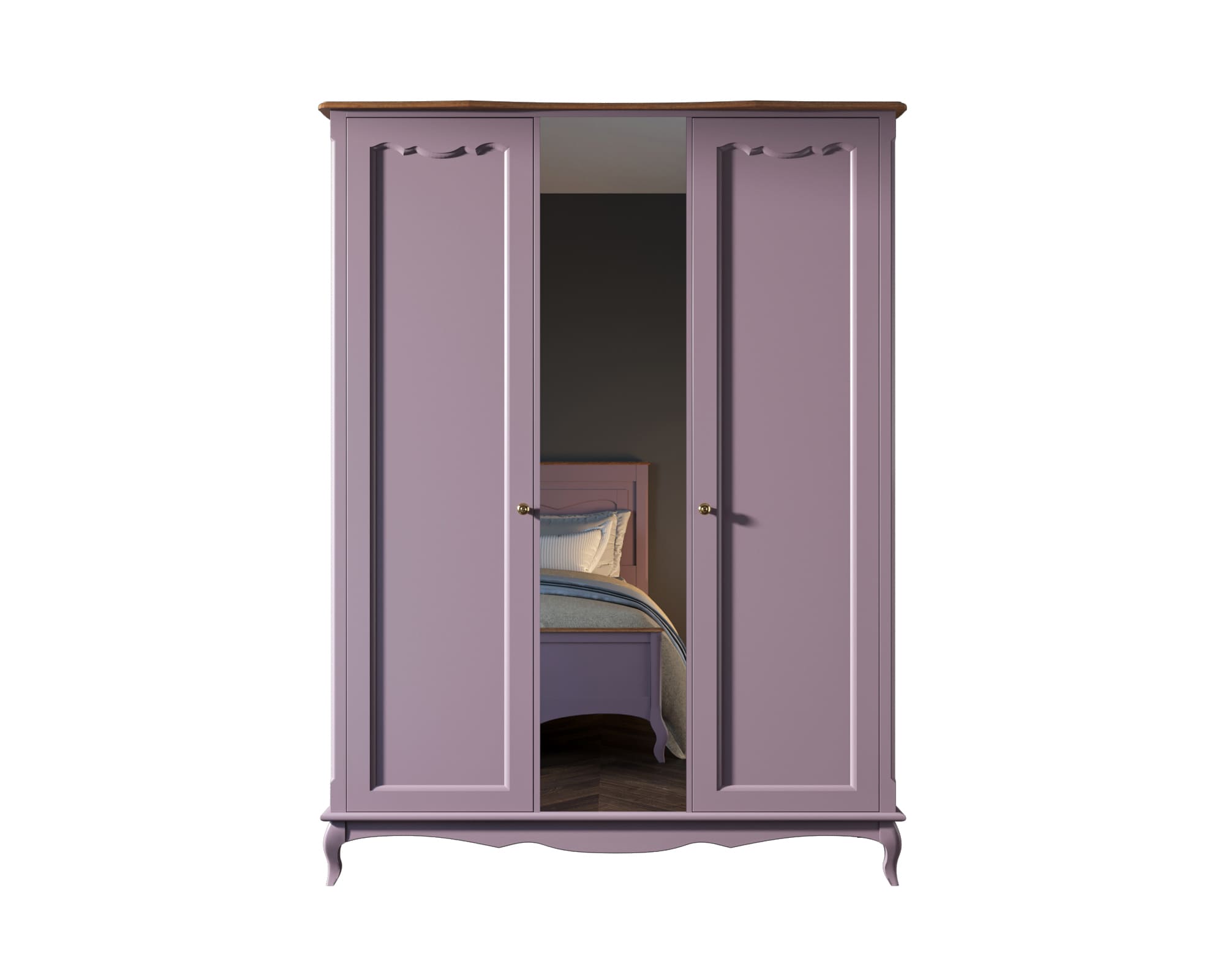 Шкаф Leontina Lavanda двухстворчатый с зеркалом арт ST9327ZL