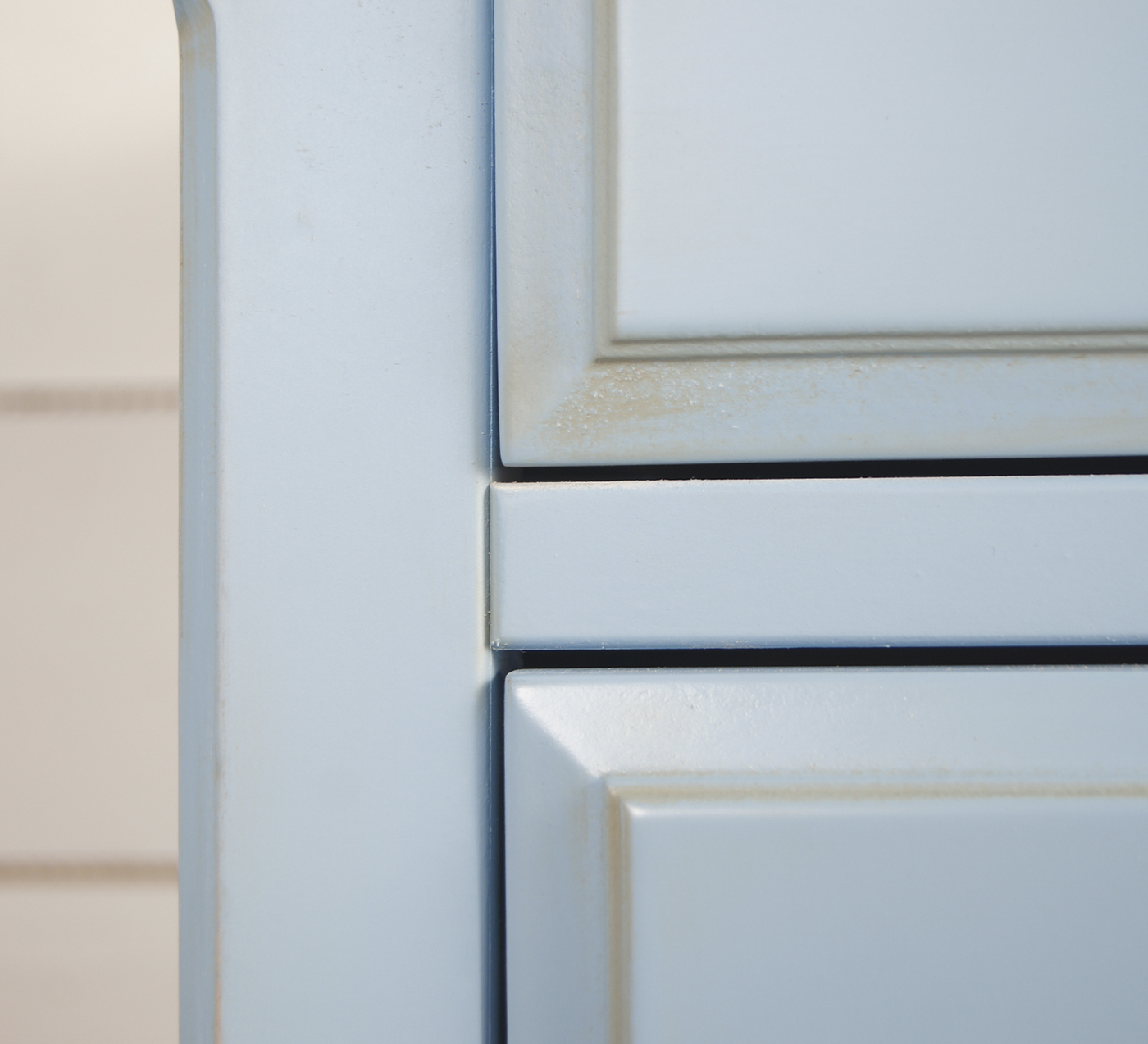 Комод из березы «Leontina Blue» на 4 ящика