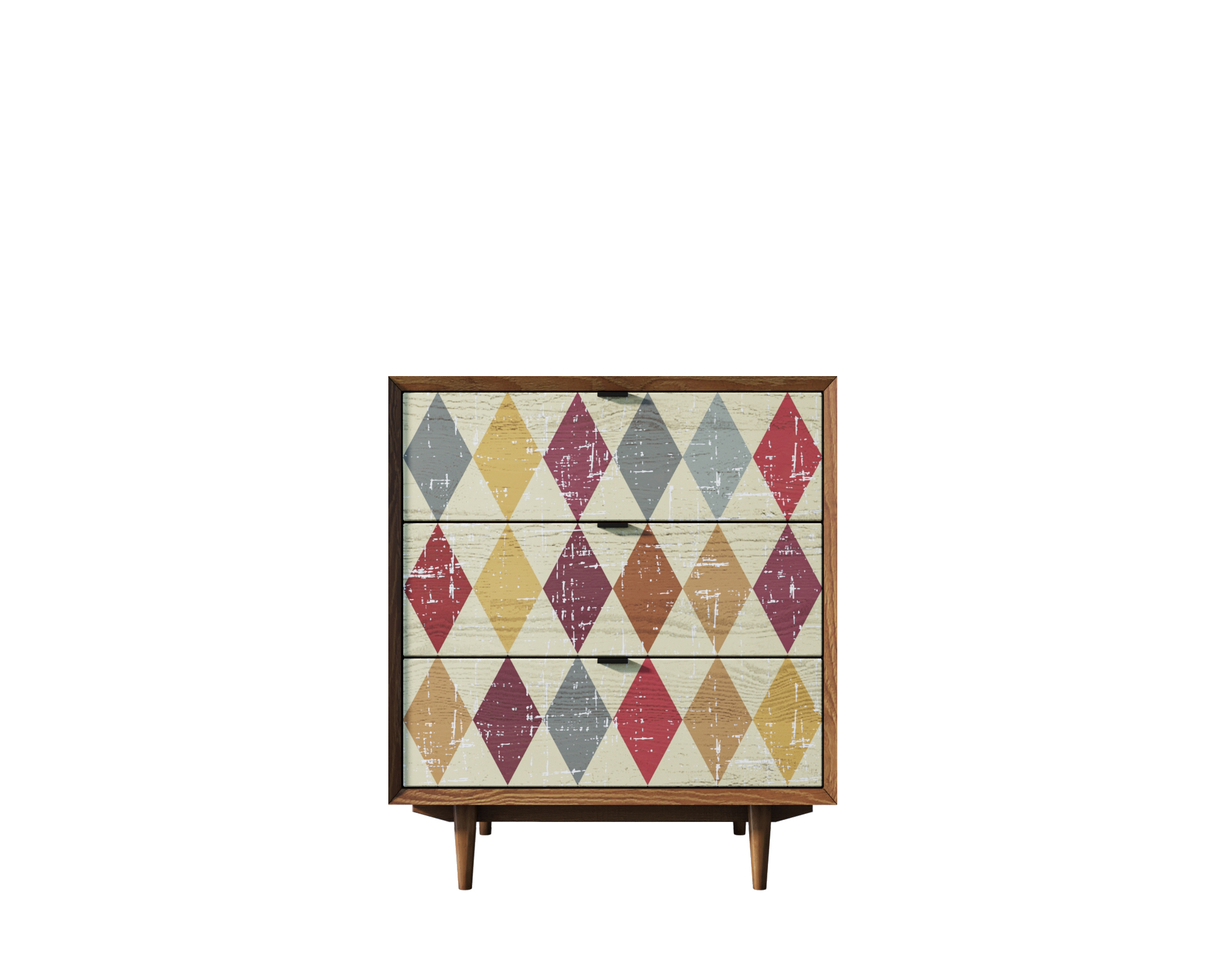 Комод массив дерева в Скандинавском стиле "Bruni print" на три ящика