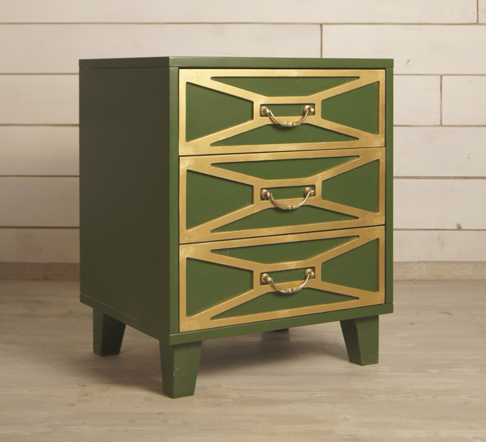 Прикроватная тумба с 3 ящиками «Emerald»