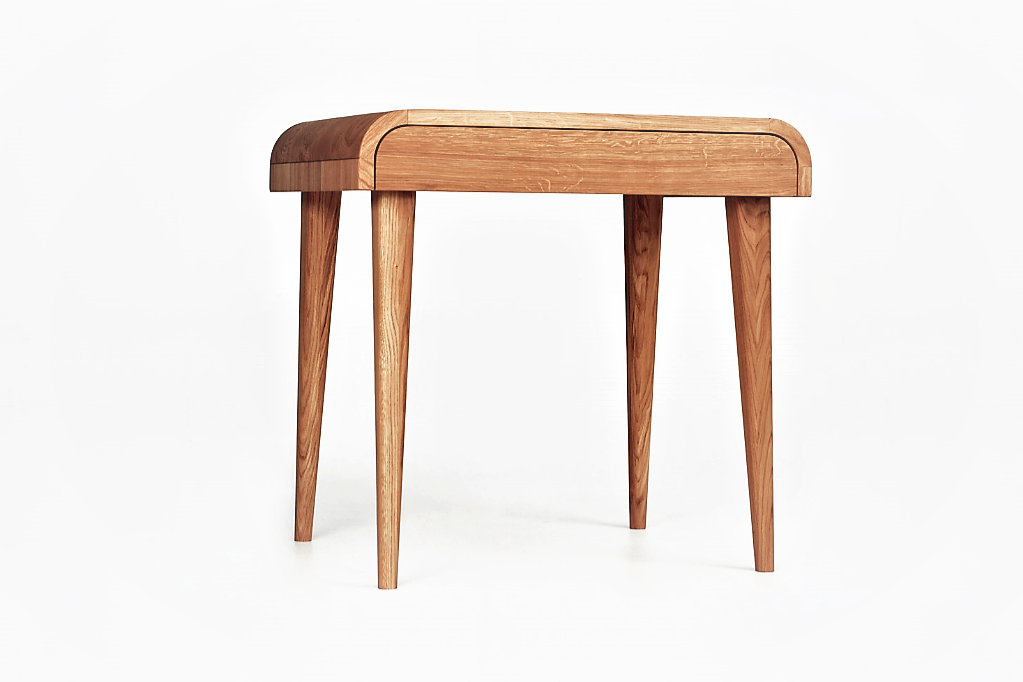 Столик с ящиком деревянный в Скандинавском стиле "Ellipse"