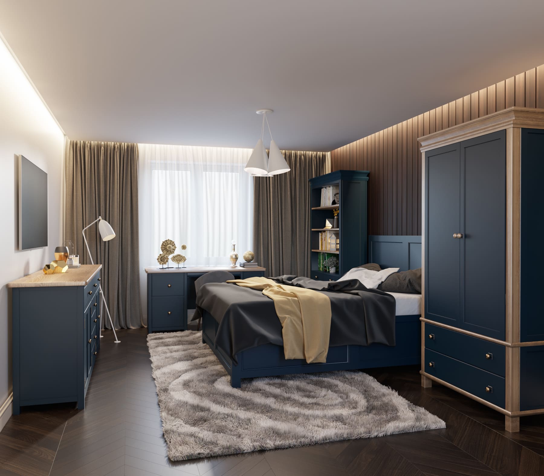 Кровать односпальная массив "Jules Verne" 1200х2000