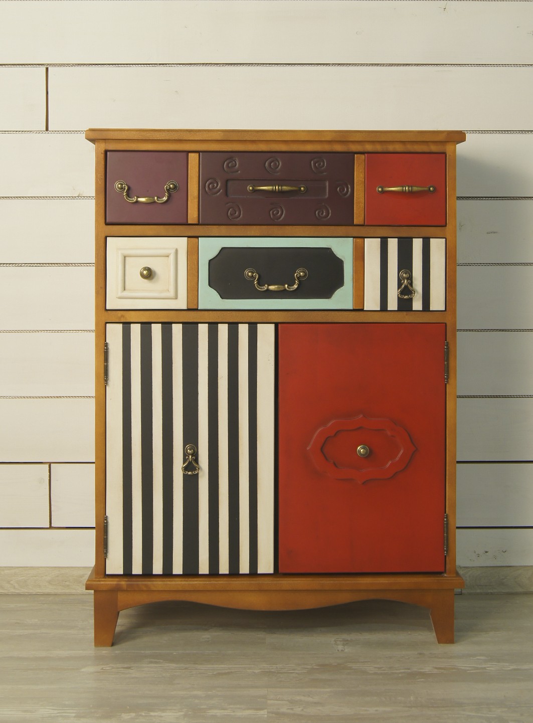 Вертикальный комод с ящиками дерево Gouache Birch (2 ящика)