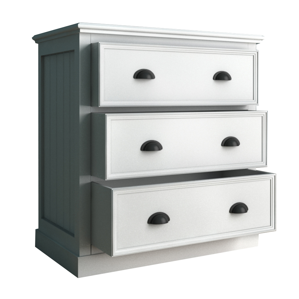 Комод малый с тремя ящиками белый "Palermo"