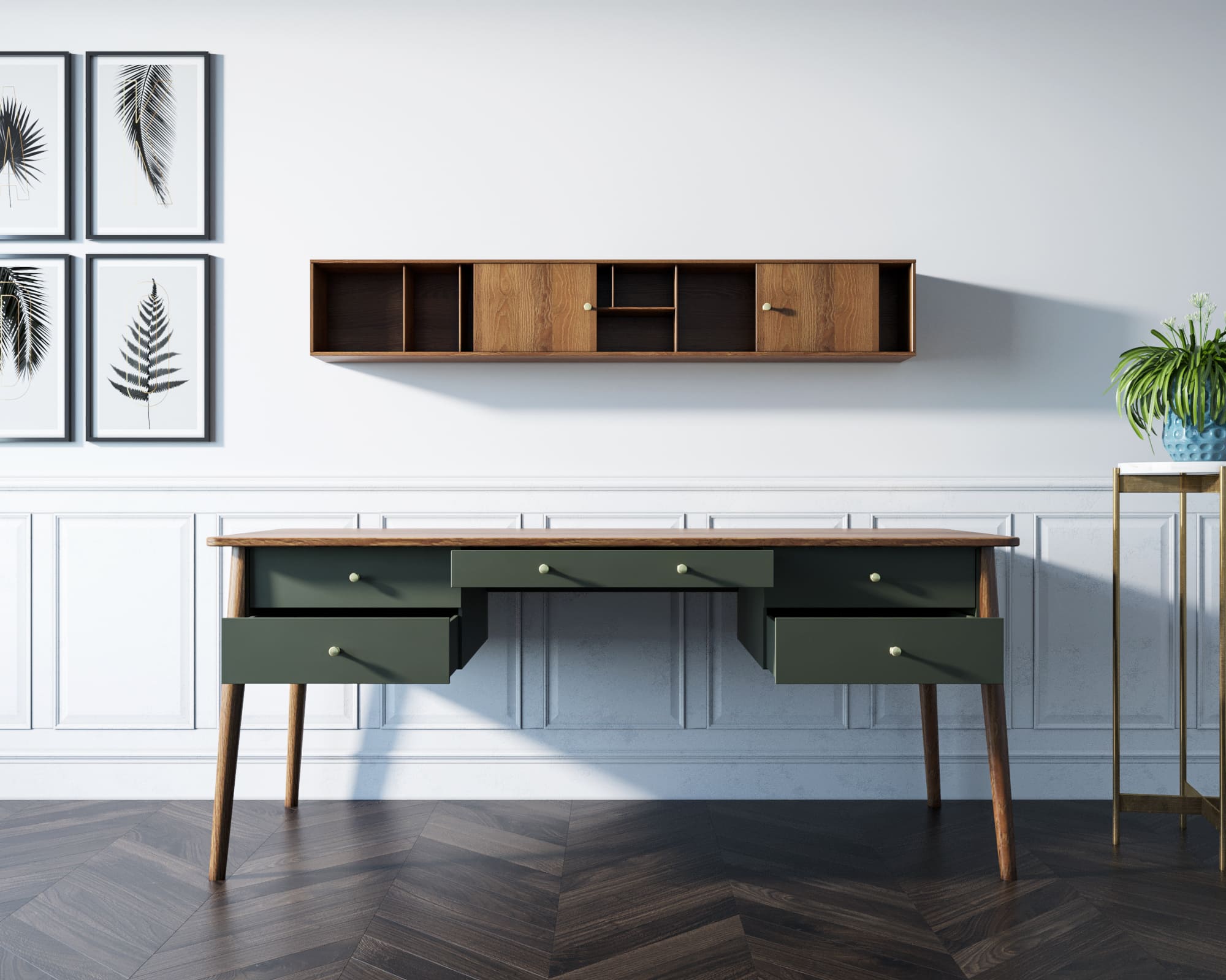 Рабочий стол с 5 ящиками "Andersen"