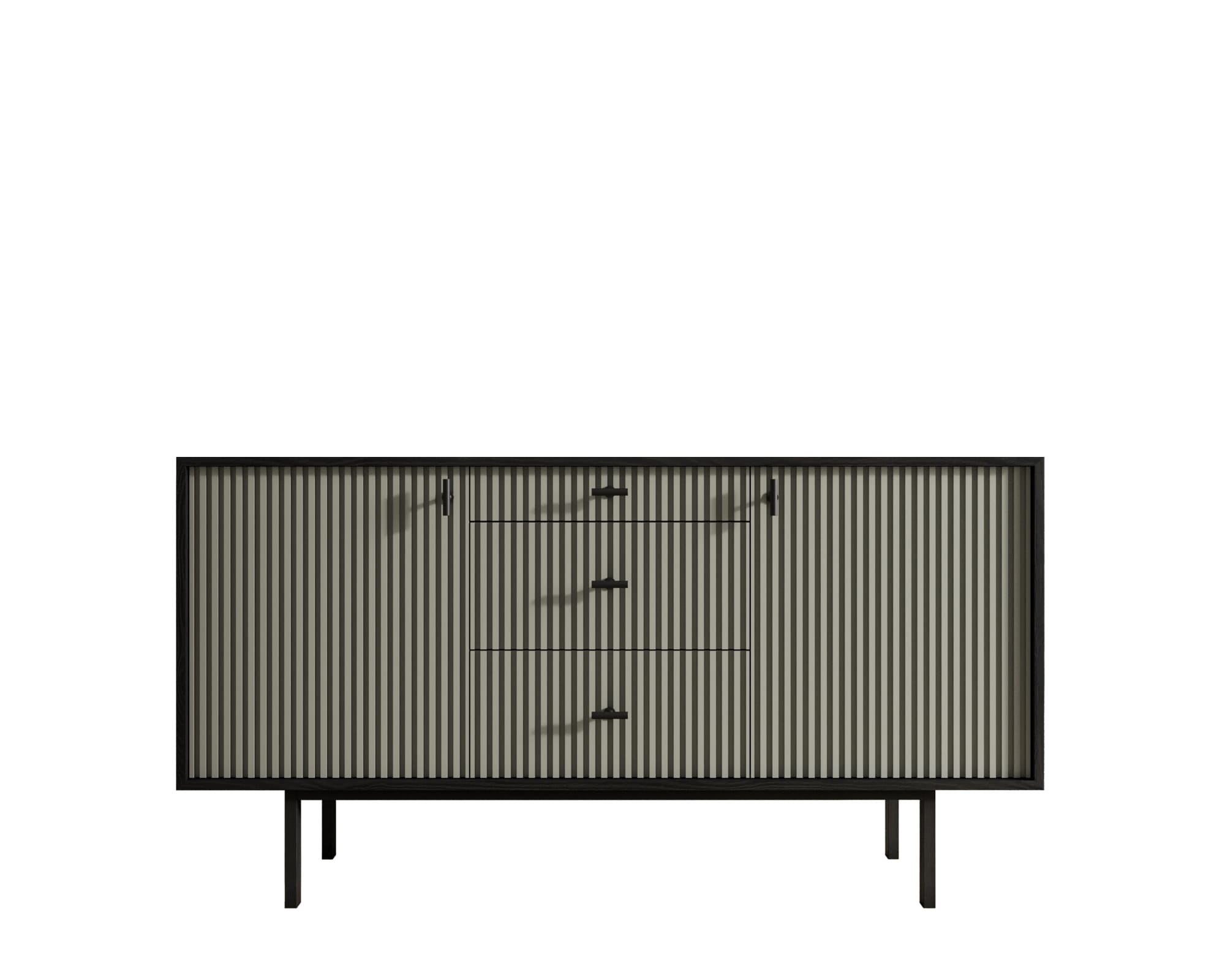 Комод две дверки и три ящика "Emerson" арт EM08/gray/L