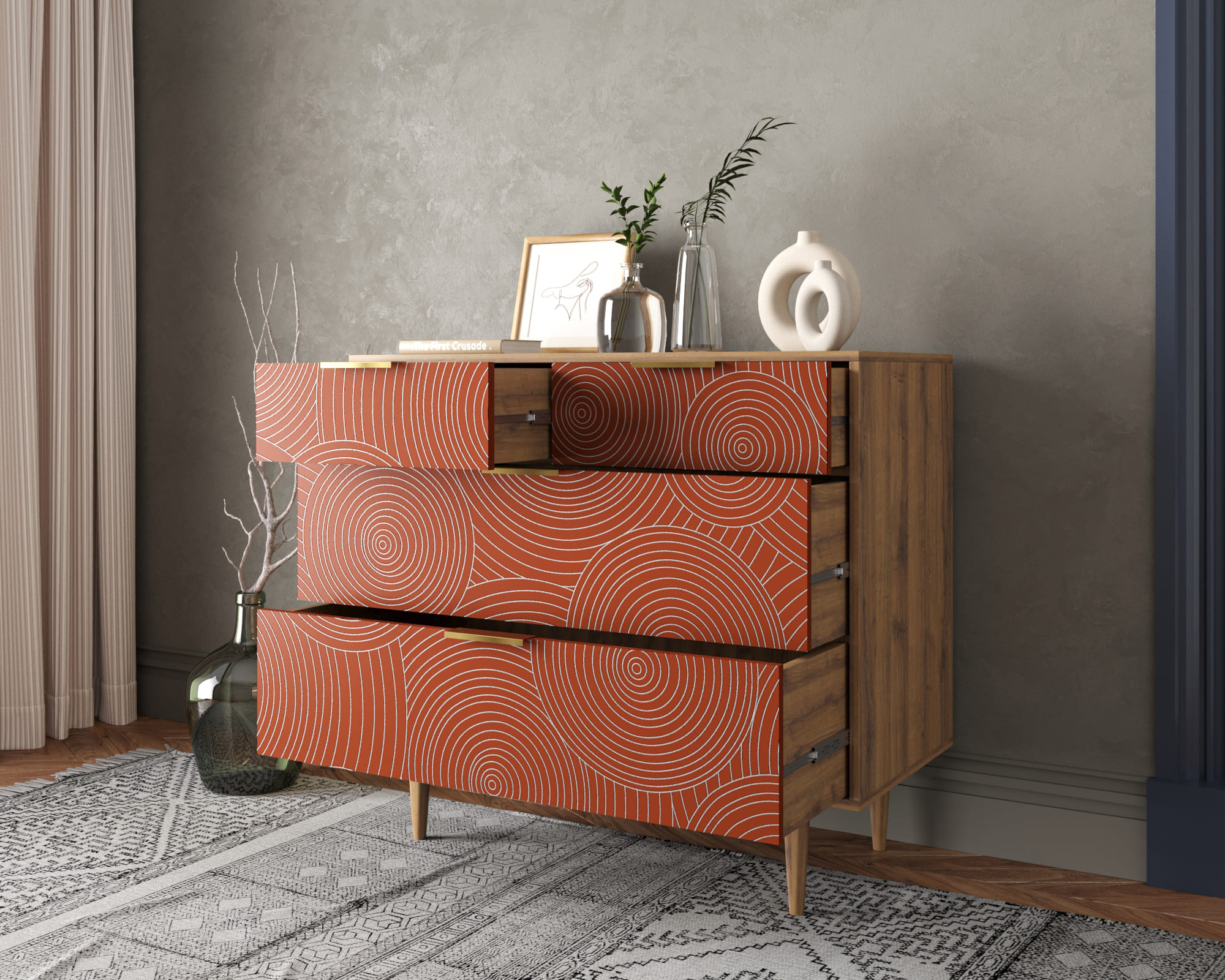 Комод с четырьмя ящиками "Line" R22