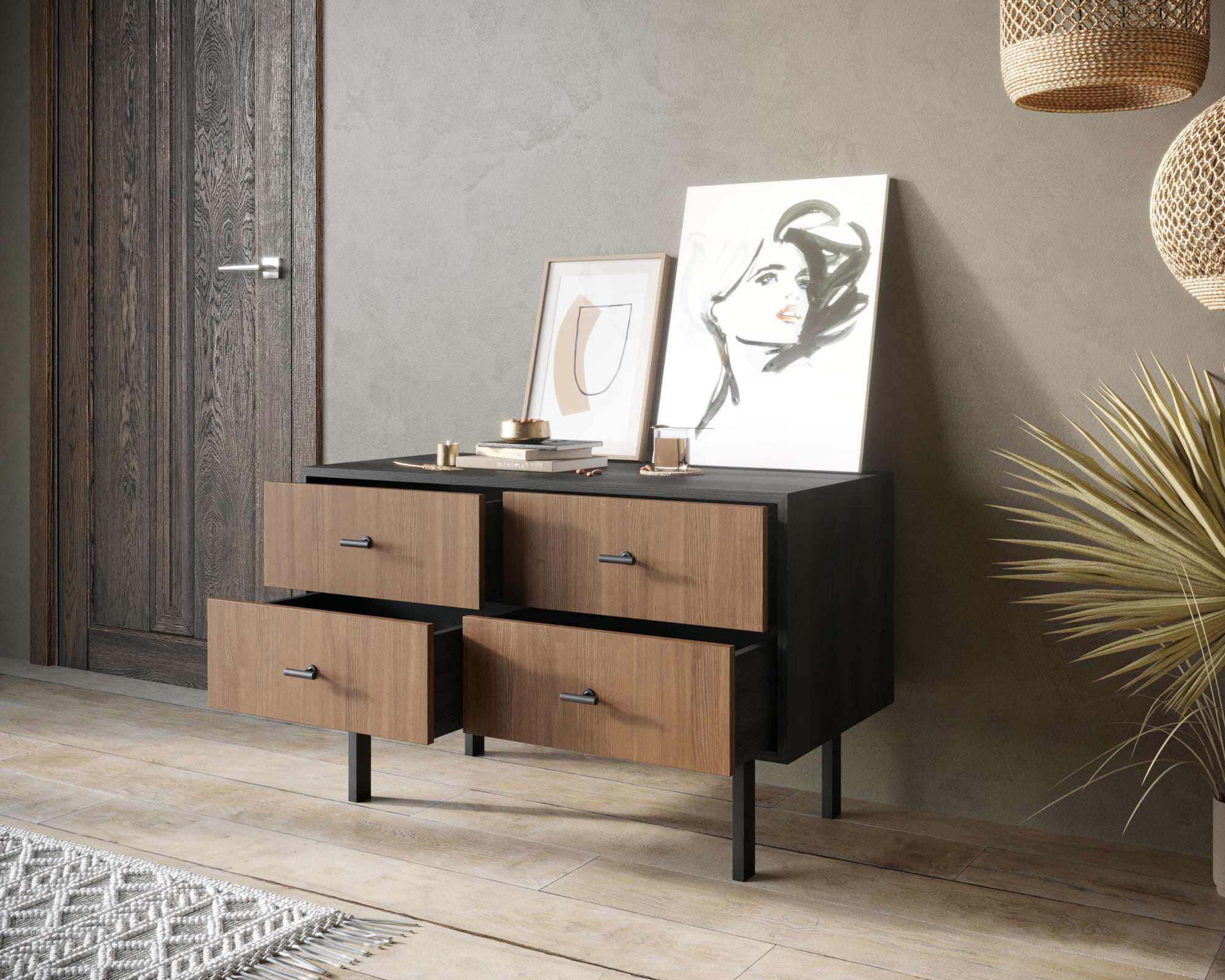 Комод с четырьмя ящиками "Emerson"