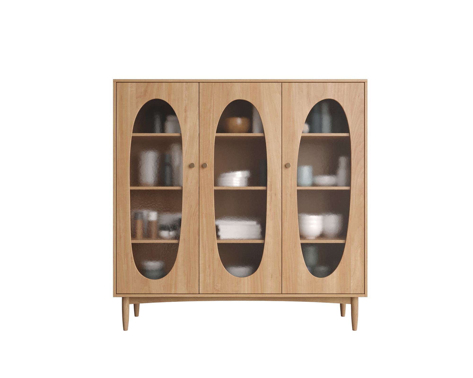 Шкаф трехстворчатый низкий Bubble арт BBL04