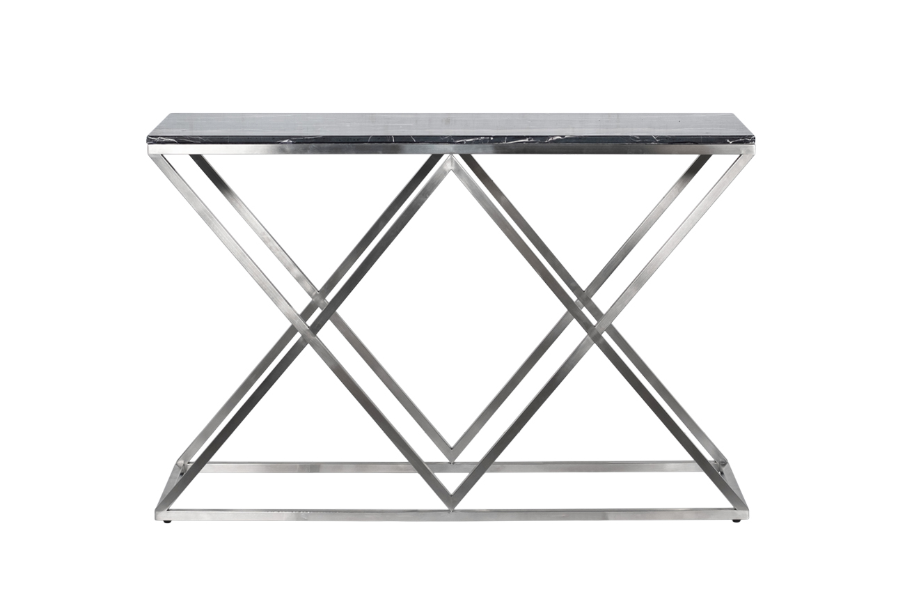 47ED-CST026 Консоль Nero Oriental, черный мрамор/ матовый хром