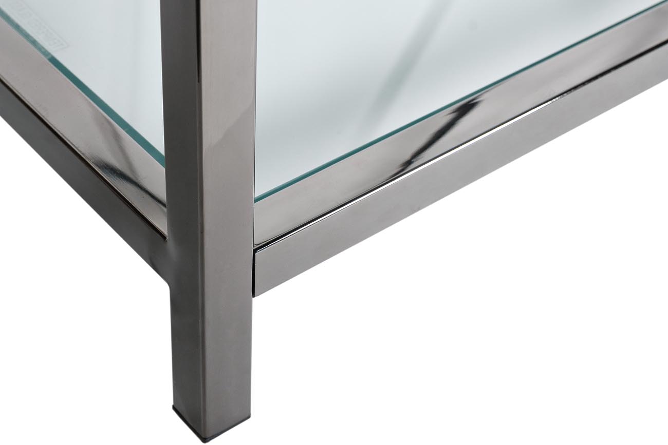 GY-SH8711BL Стеллаж стекло прозр/темн.хром 