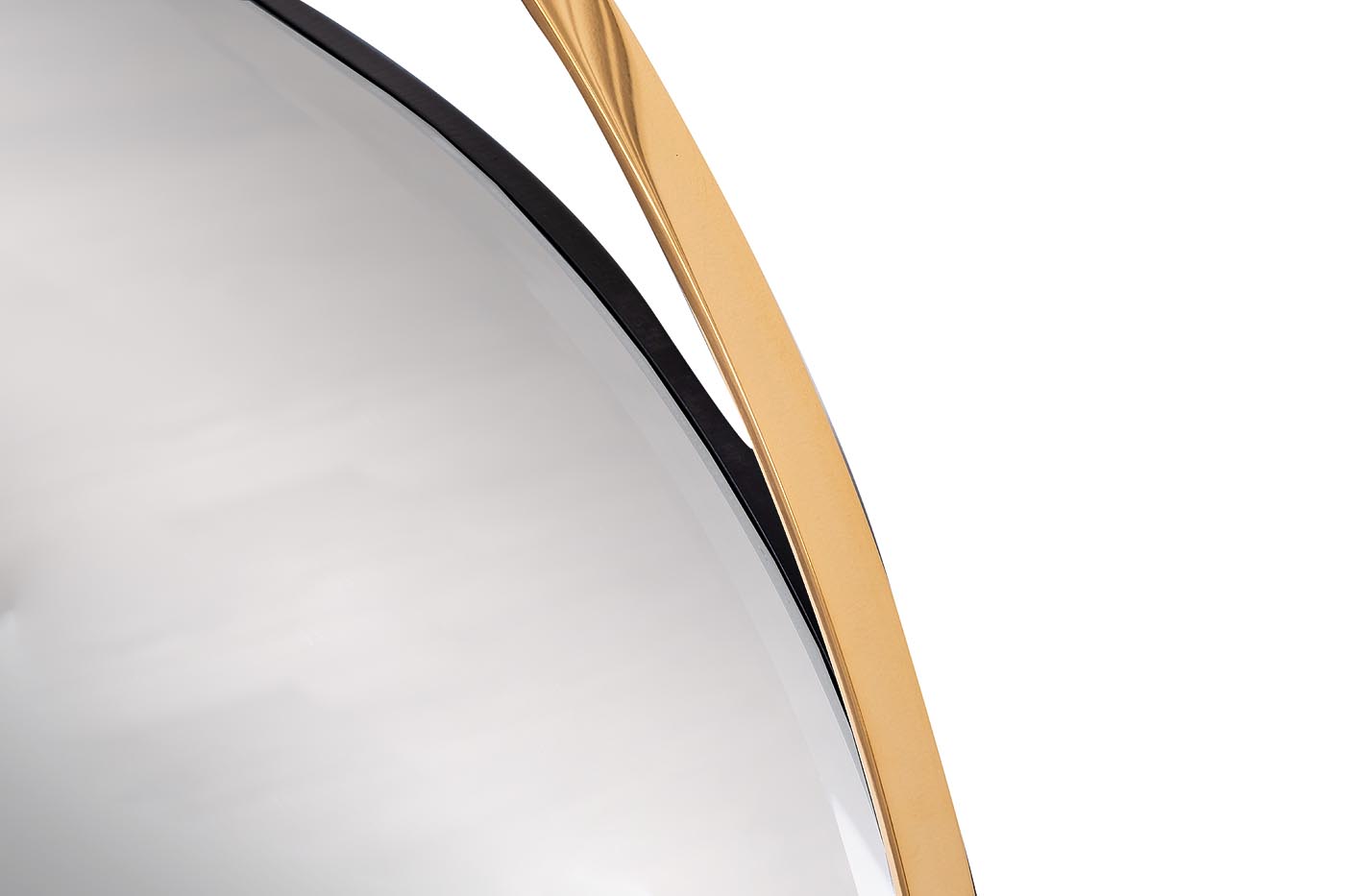 KFE1240 Зеркало круглое в металлической раме, цвет золото