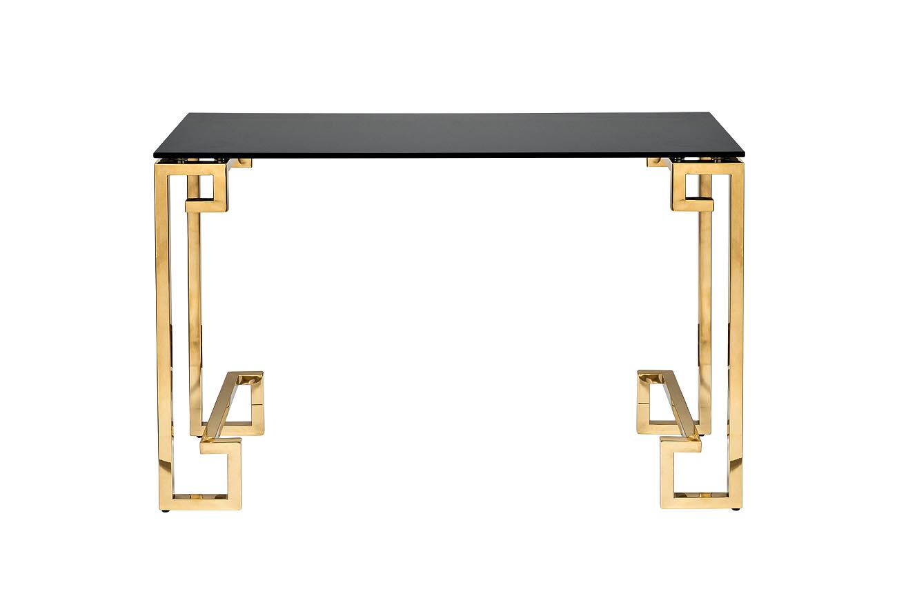 13RXC3049-GOLD Консоль черное стекло/ золото