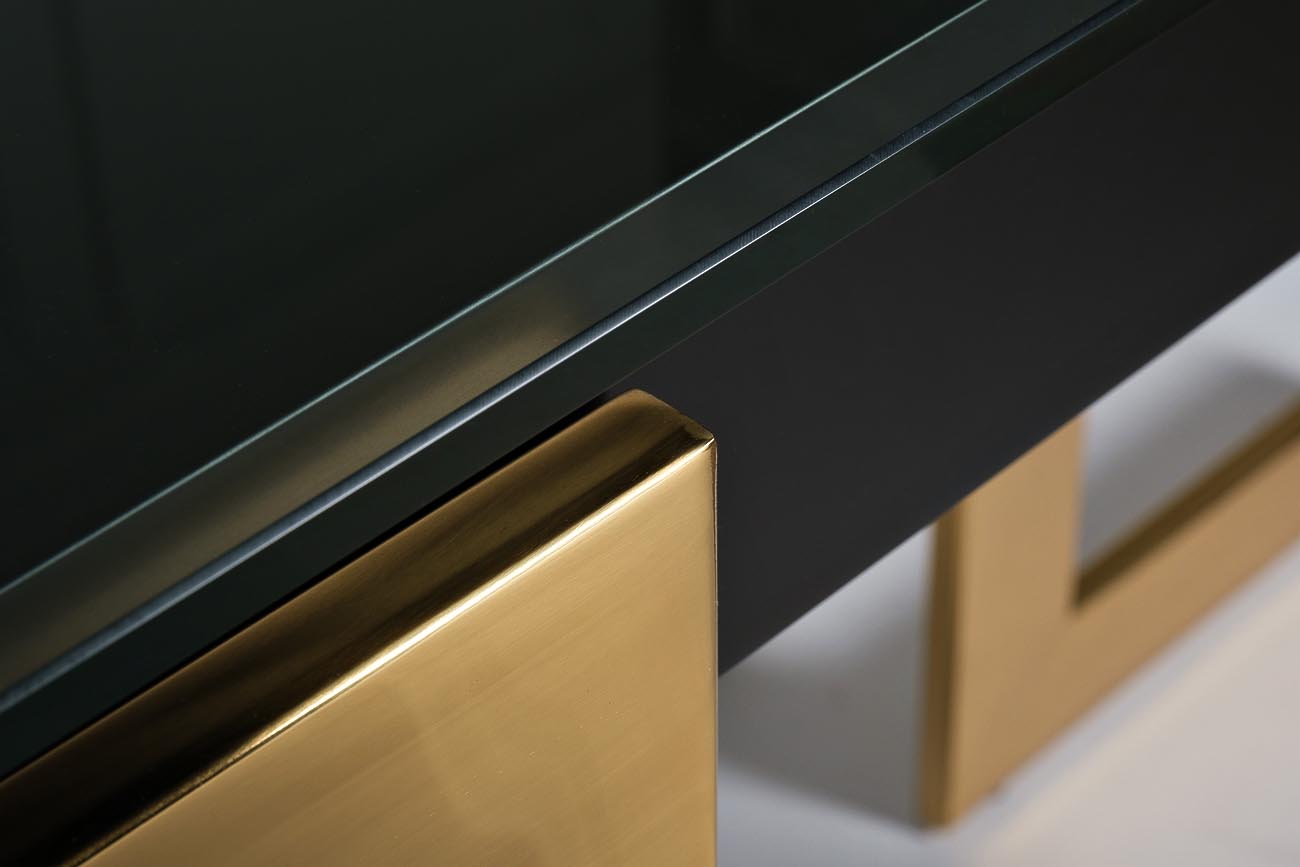 58DB-CST18166 Консоль Marbella, черная/ золото