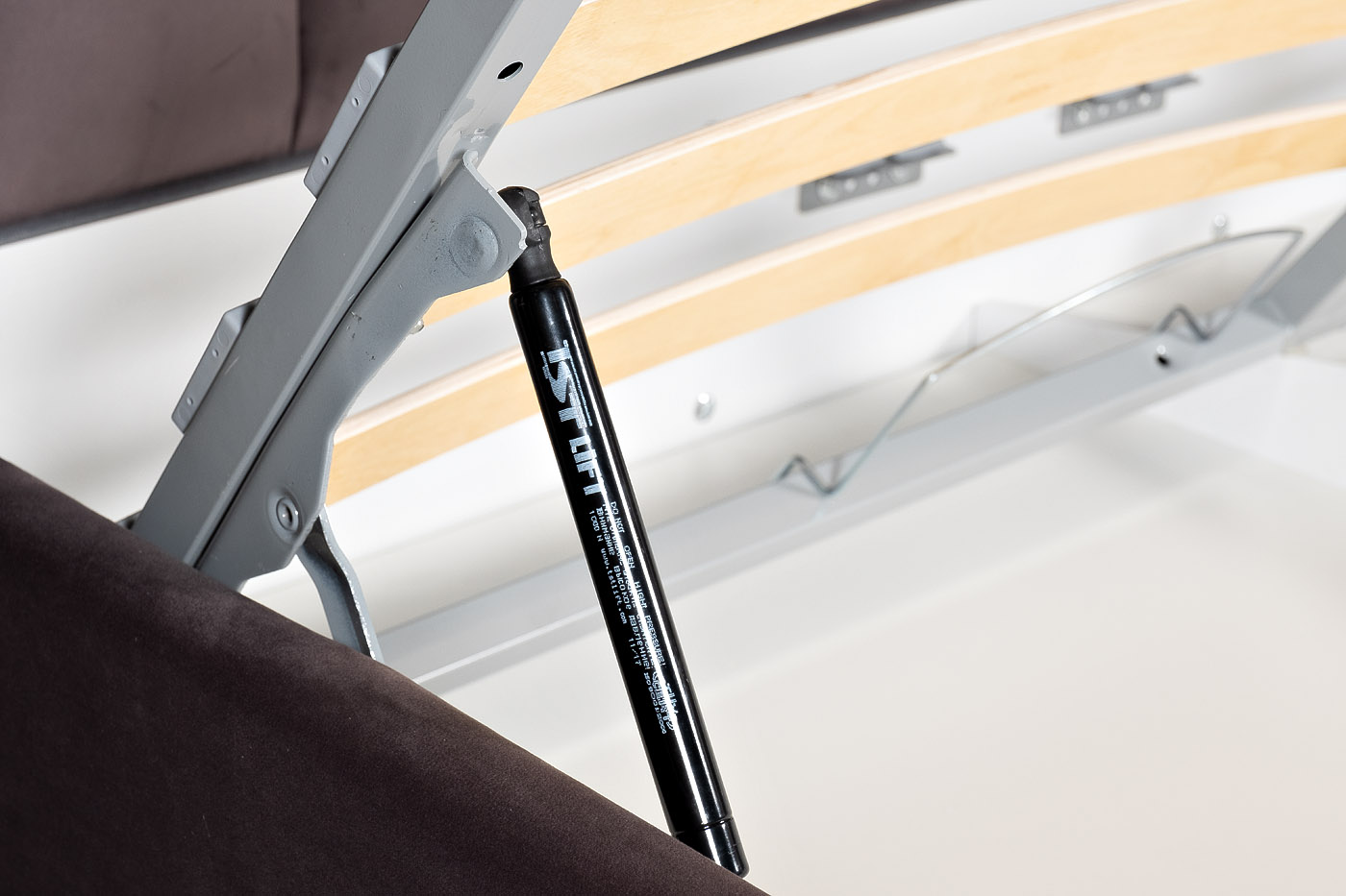 Кровать Odry c подъем.мех. велюр лилово-серый Vel19