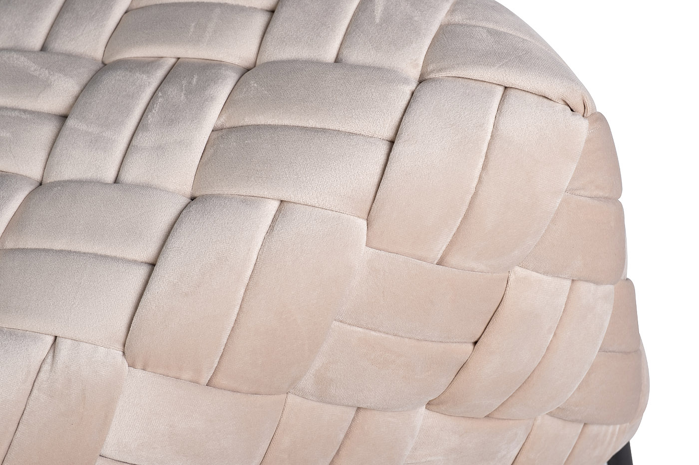 N-OT-100 BG BL Банкетка плетеная, велюр бежевый