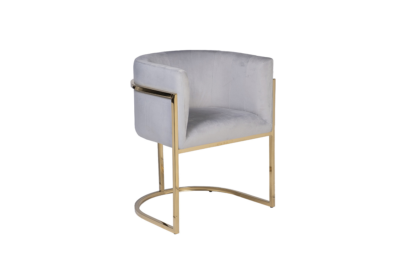 30C-DX-2010-1 LBG Кресло, велюр серо-голубой