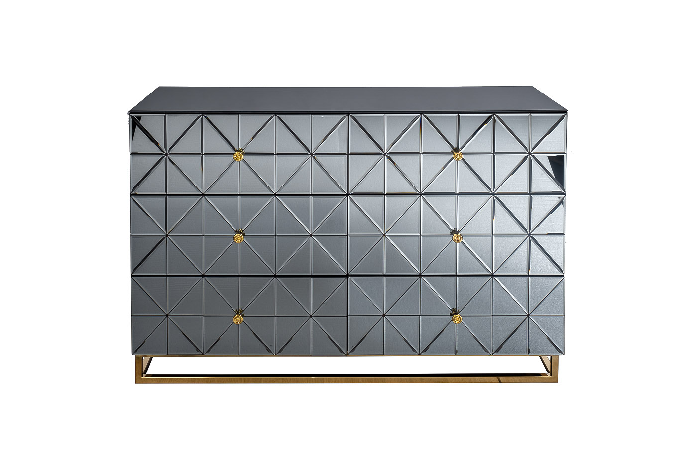 KFG126 Комод с матовой зерк. отделкой 6 ящиков