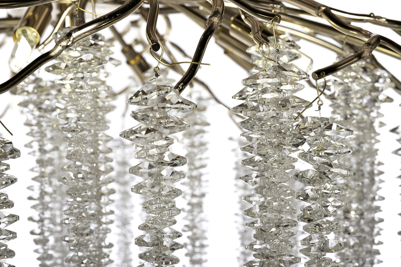 86-8066/800 Люстра d.80*45 см, металл цвет шампань