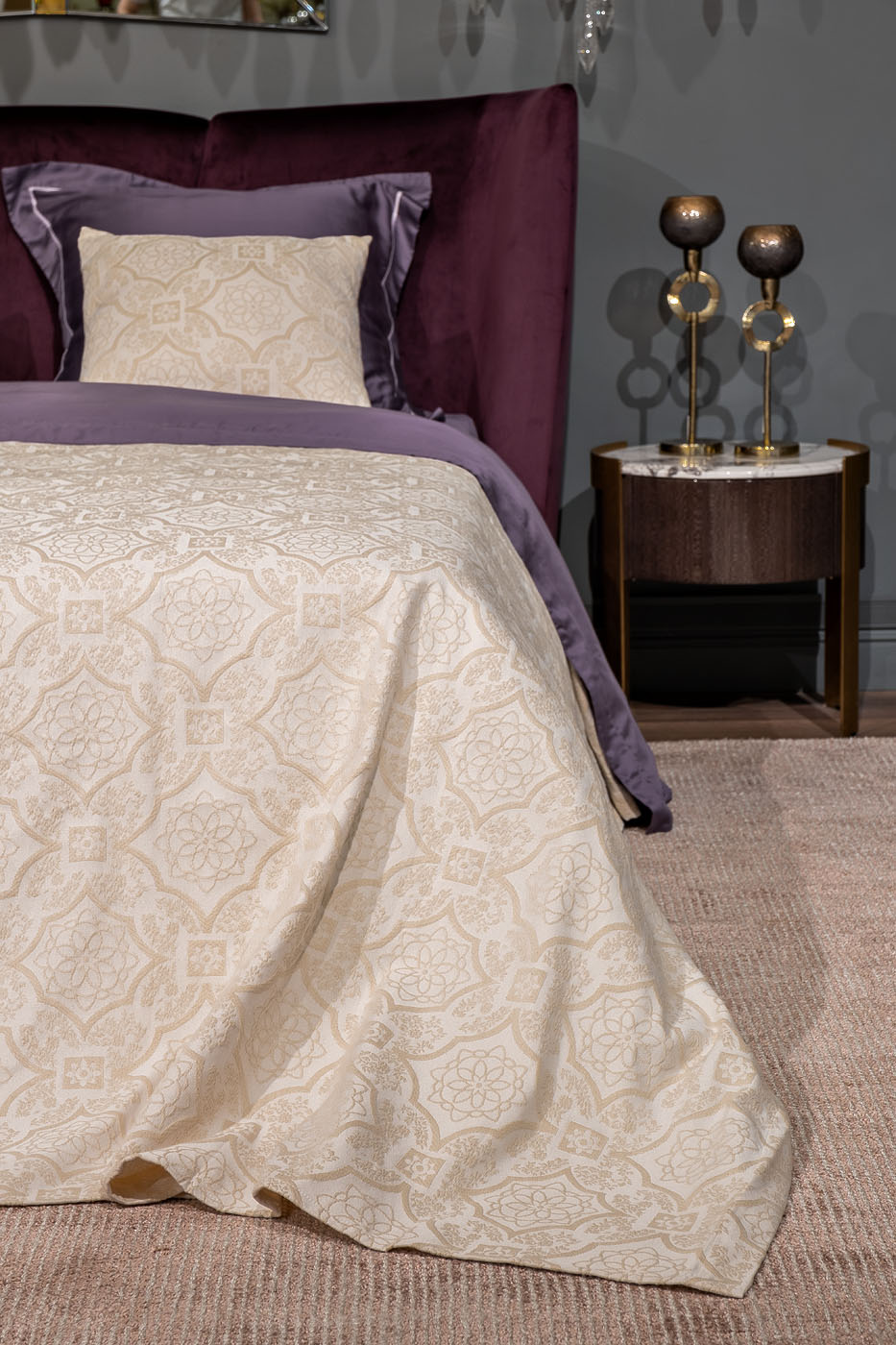 16AMR-NS5050-NAV BEG Наволочка декор. Тиара беж 