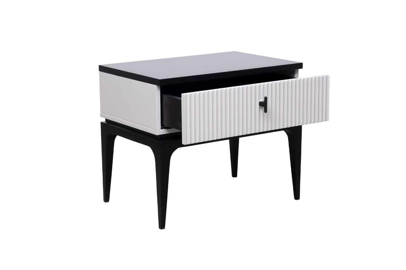 GD-00004 Тумбочка прикроватная Este черно/серая 