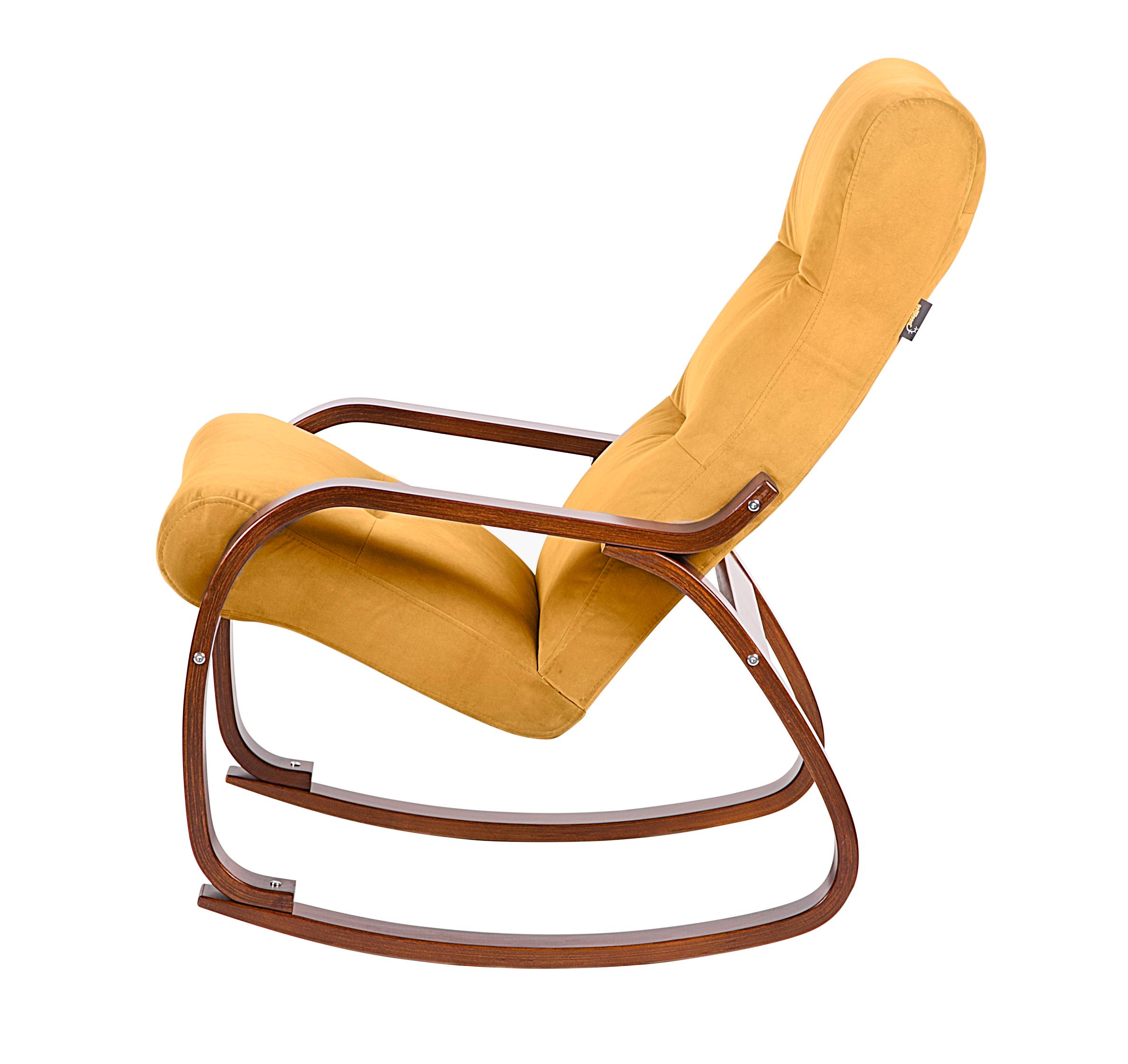  Кресло -качалка Гарвента  фреш 23 охра каркас  Вишня