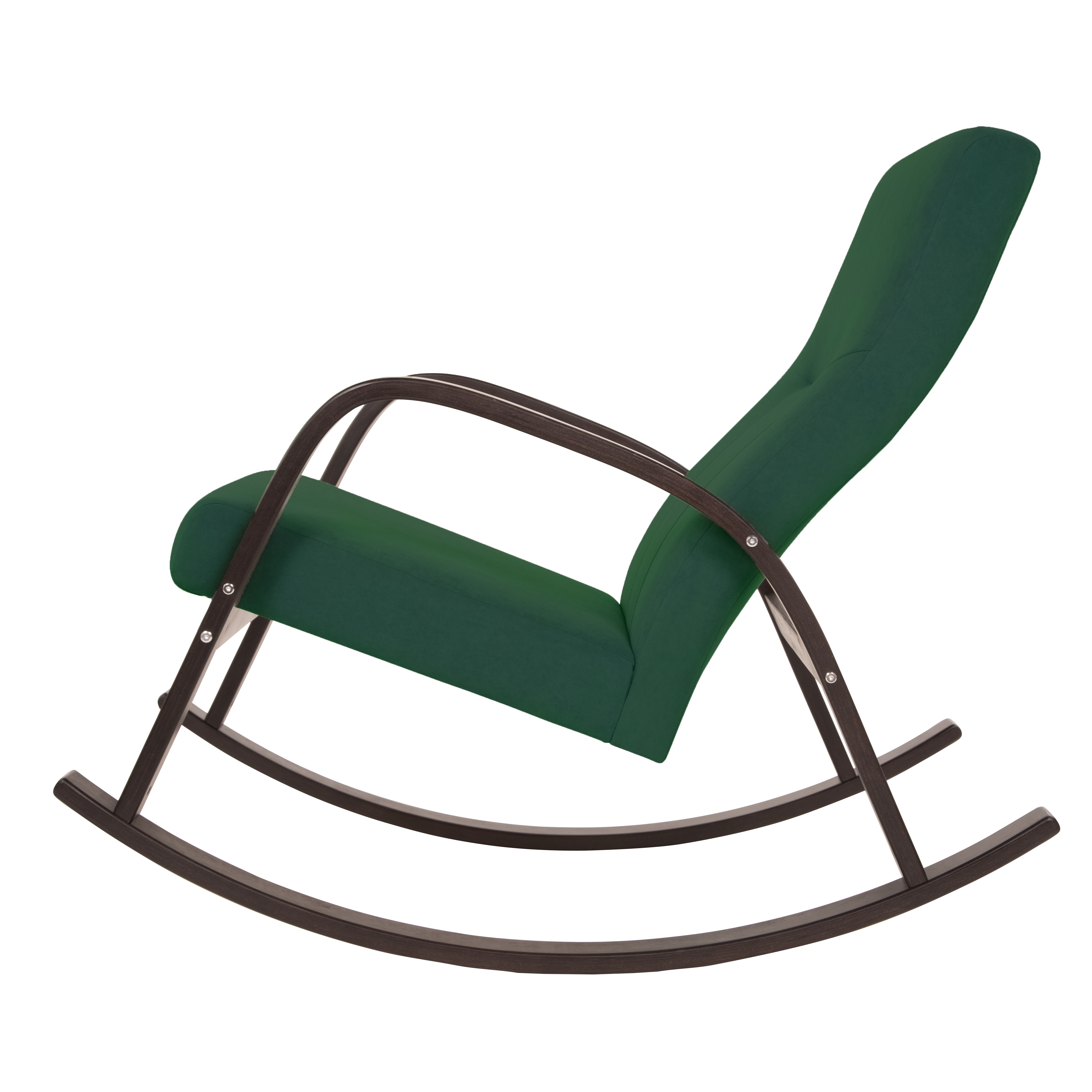  Кресло-качалка Ирис  Фреш 25 зелёный каркас  Орех