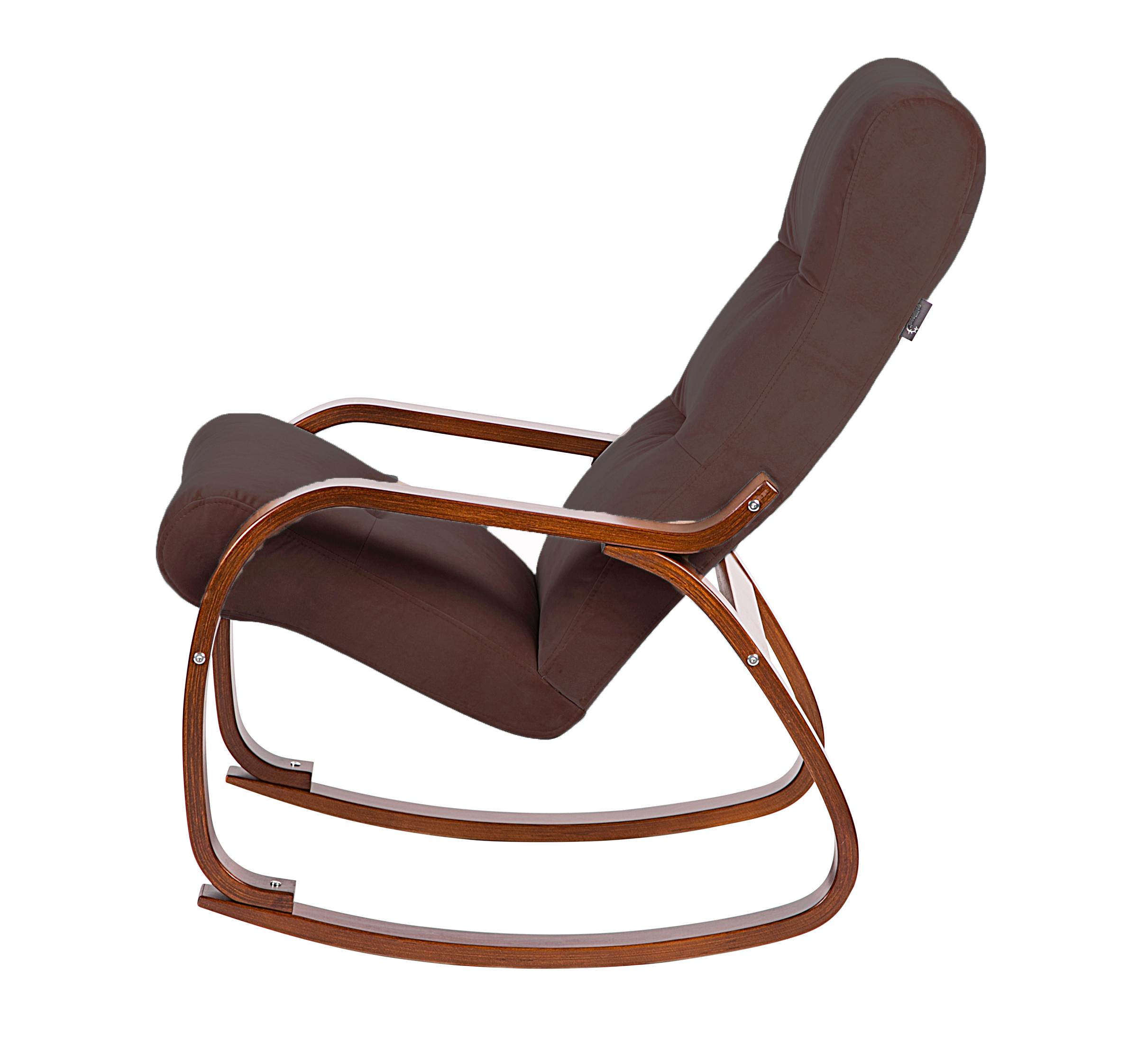 кресло-качалка Гарда  фреш 05 коричневый каркас  Вишня