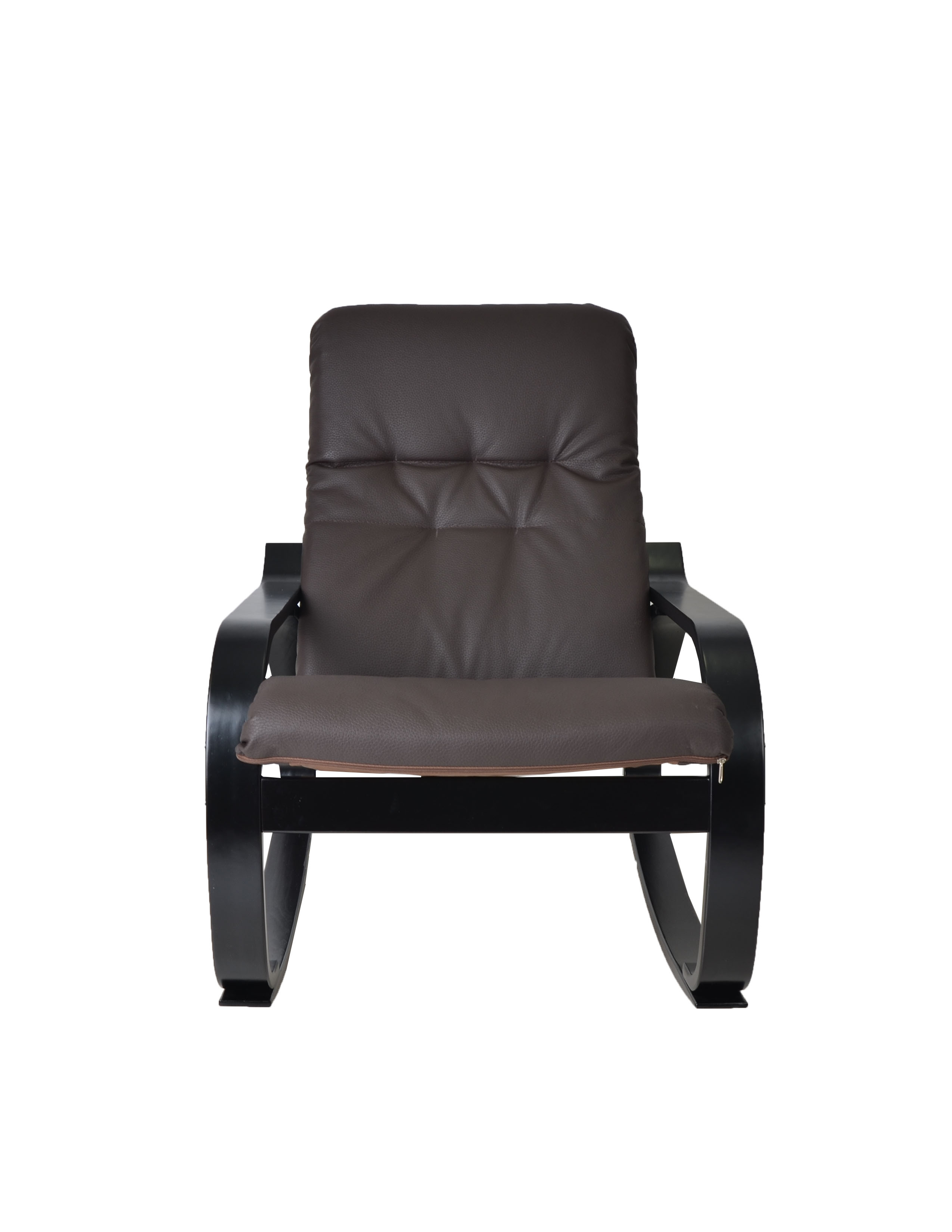 кресло-качалка Сайма Экокожа шоколад каркас Венге структура