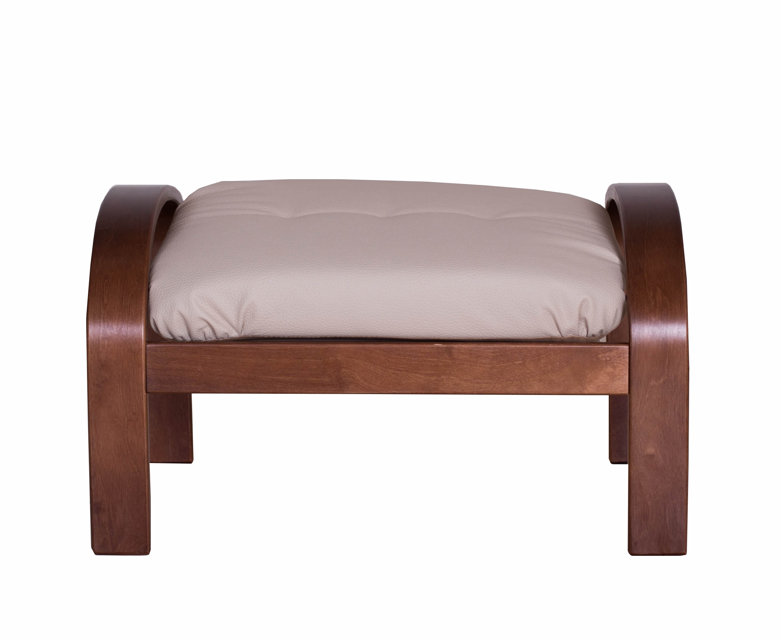 пуф Сайма  Экокожа бежевый каркас  Вишня