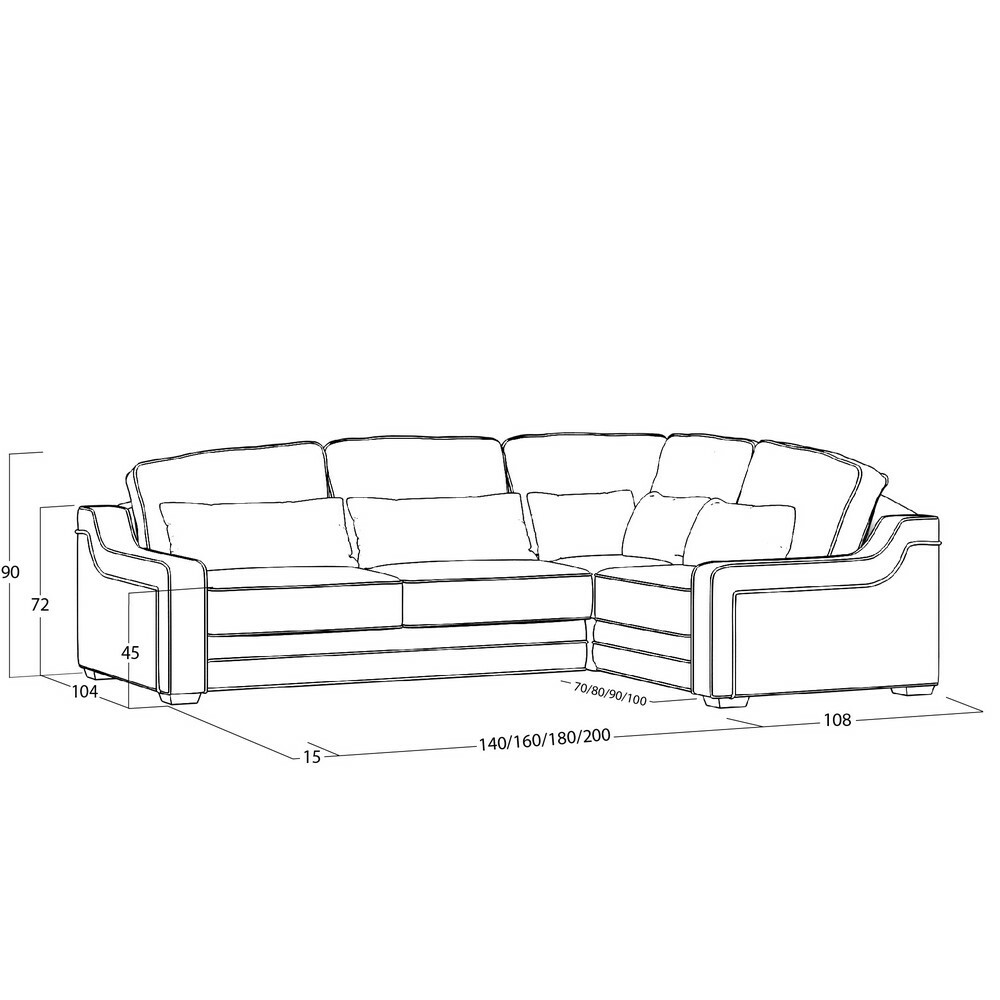 Диван Linea (с механизмом) DLi-VR-180-K03-Ka-B18